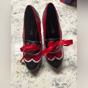 Brand New Funtasma Heels Red Queen of hearts, size 10